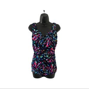 Maxine Of Hollywood Plus Shirred One Piece, 20W